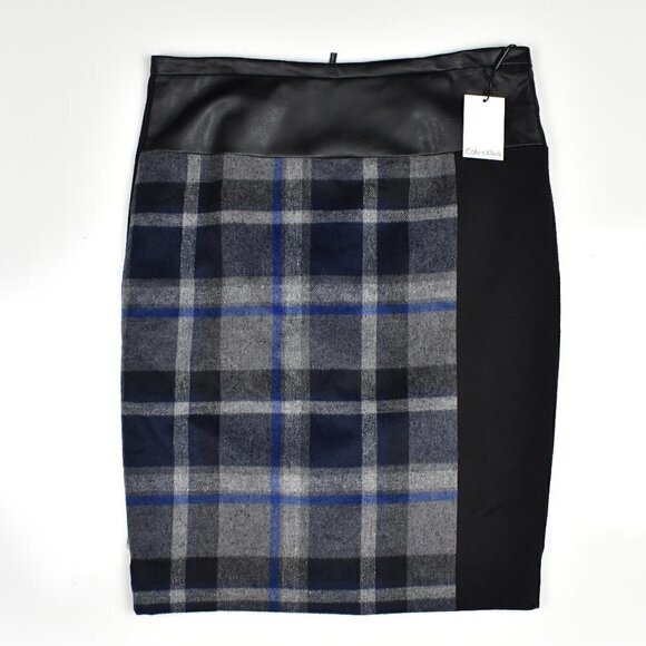 Calvin Klein Dresses & Skirts - Calvin Klein Plaid Pencil Skirt NEW 6